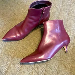 Cole Haan oxblood leather booties